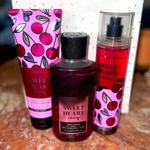 BATH & BODY WORKS SWEET HEART CHERRY SET NEW